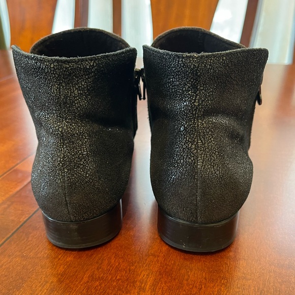 Munro Averee Gray Suede Ankle Boots Size 10W Double Zip - Picture 9 of 9